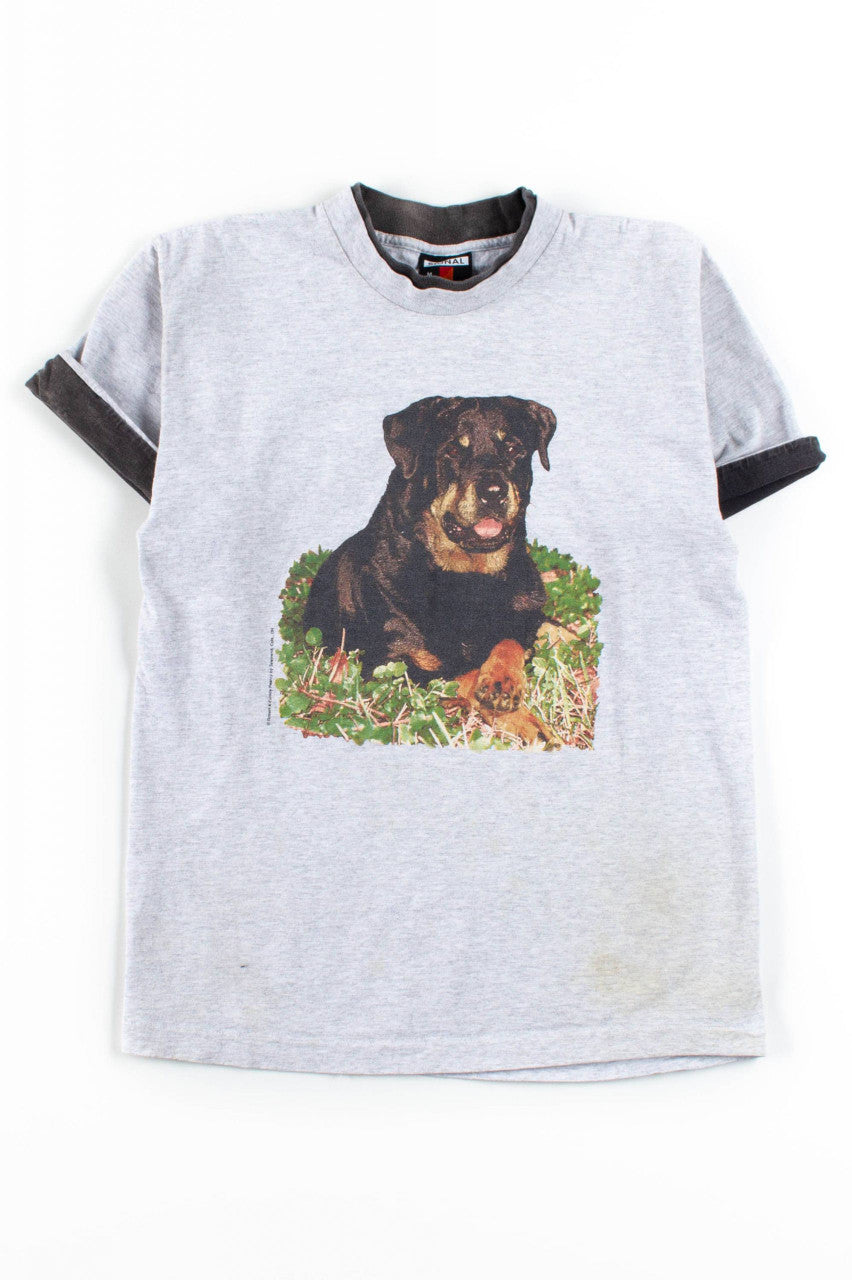 Rottweiler Portrait T-Shirt (Single Stitch)