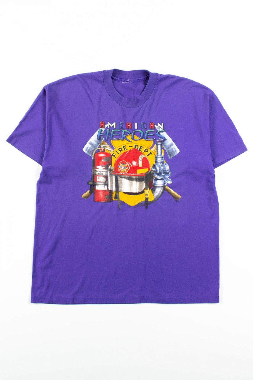 American Heroes Fire Dept. T-Shirt (Single Stitch)