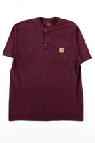 Burgundy Carhartt Henley T-Shirt
