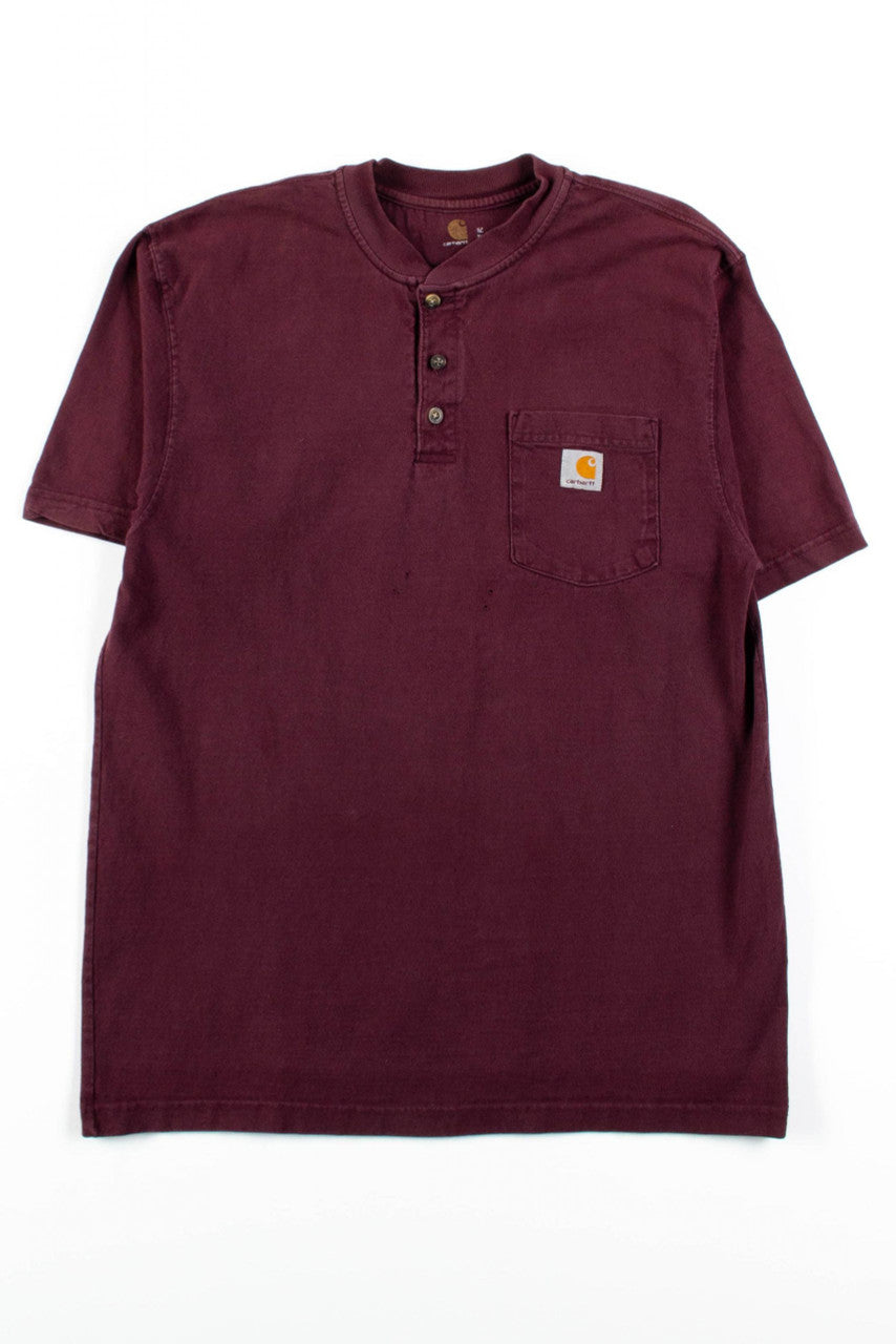 Burgundy Carhartt Henley T-Shirt