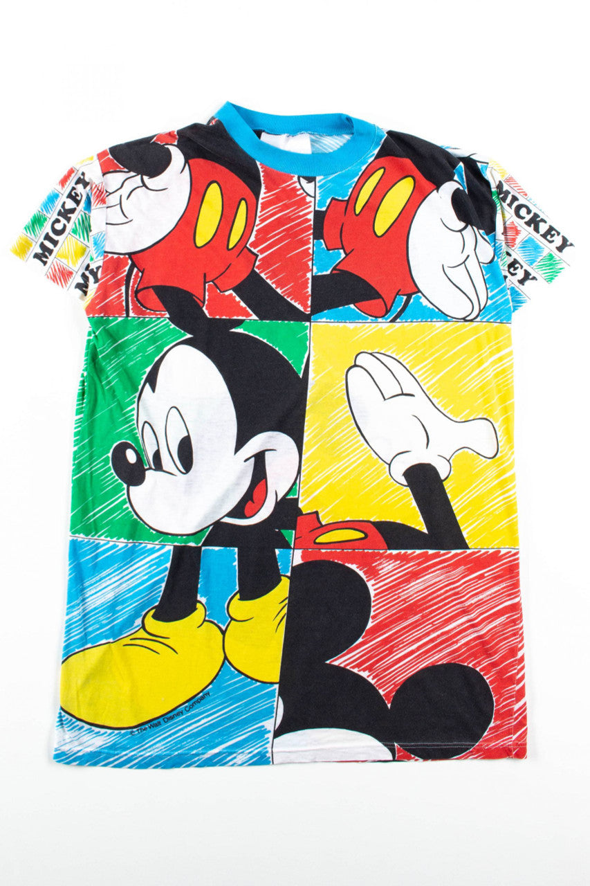 Mickey Mouse Color Block Oversized T-Shirt