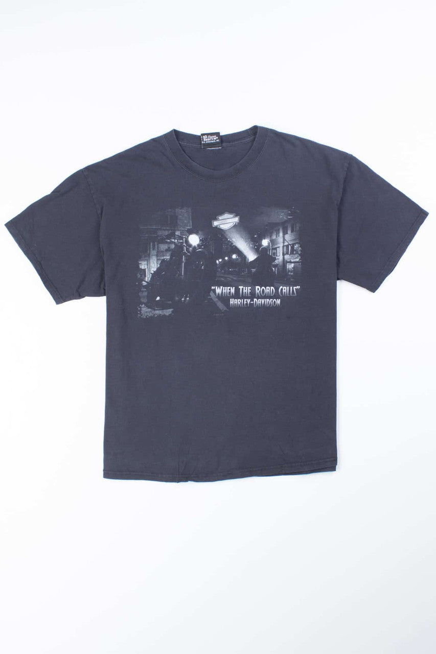 Black & White Headlight Harley-Davidson T-shirt