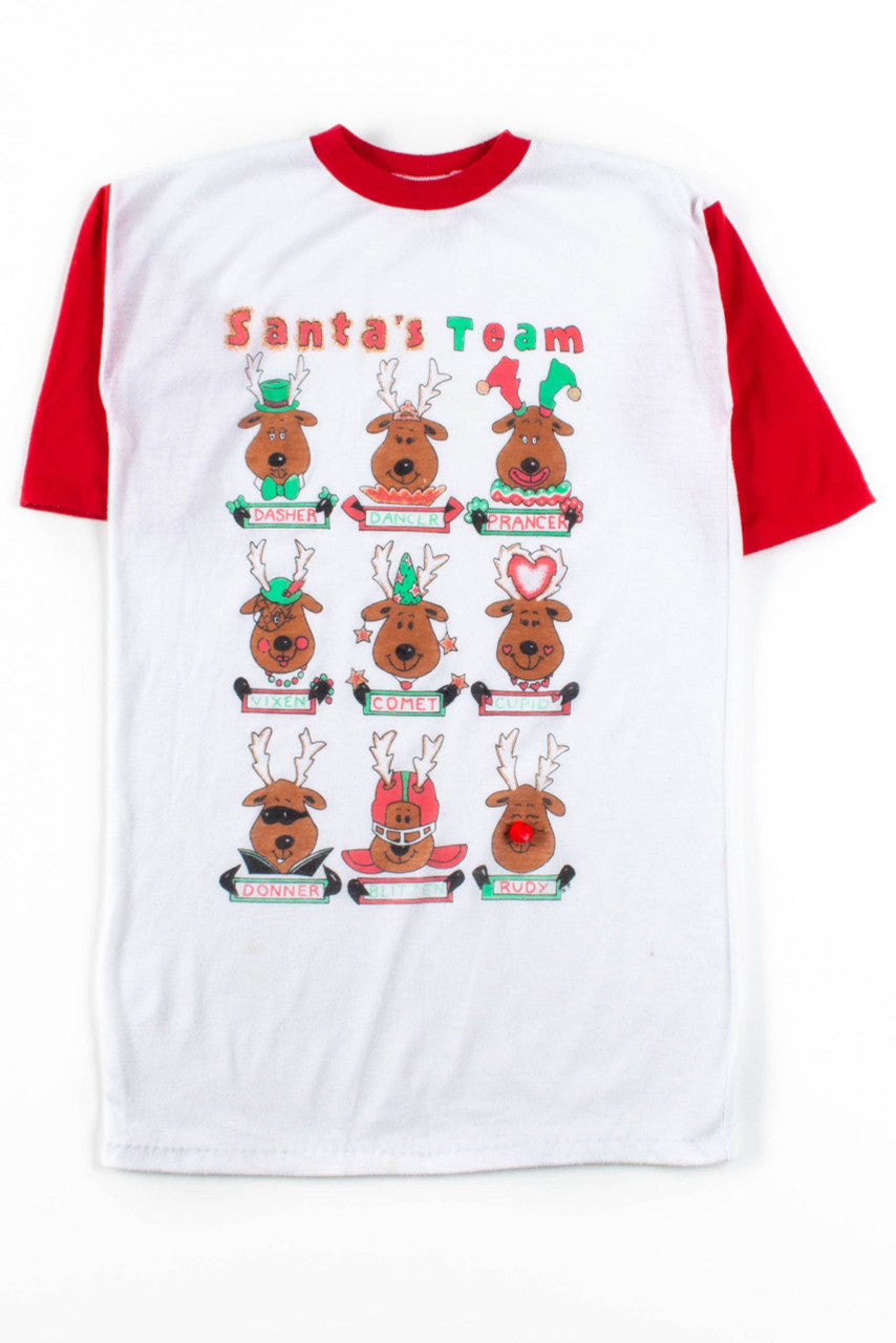 Santa's Team Pajama T-Shirt