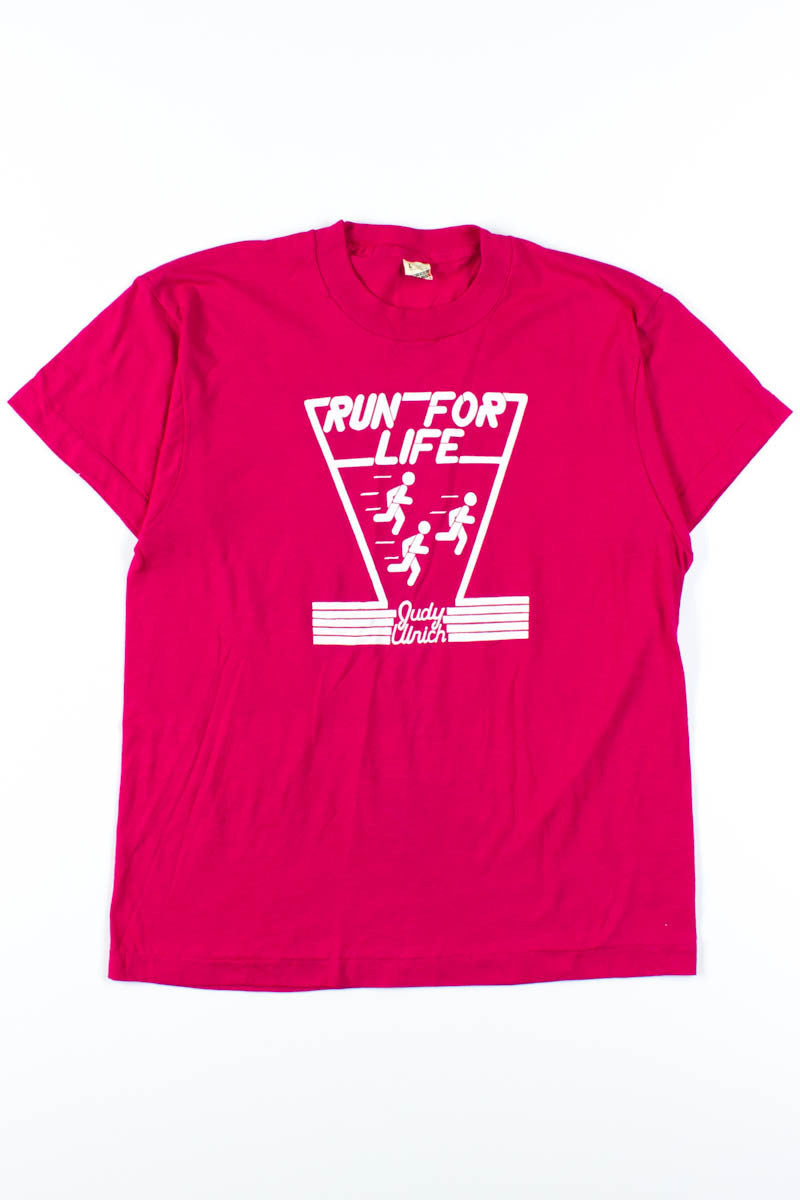 Magenta Run For Life Tee