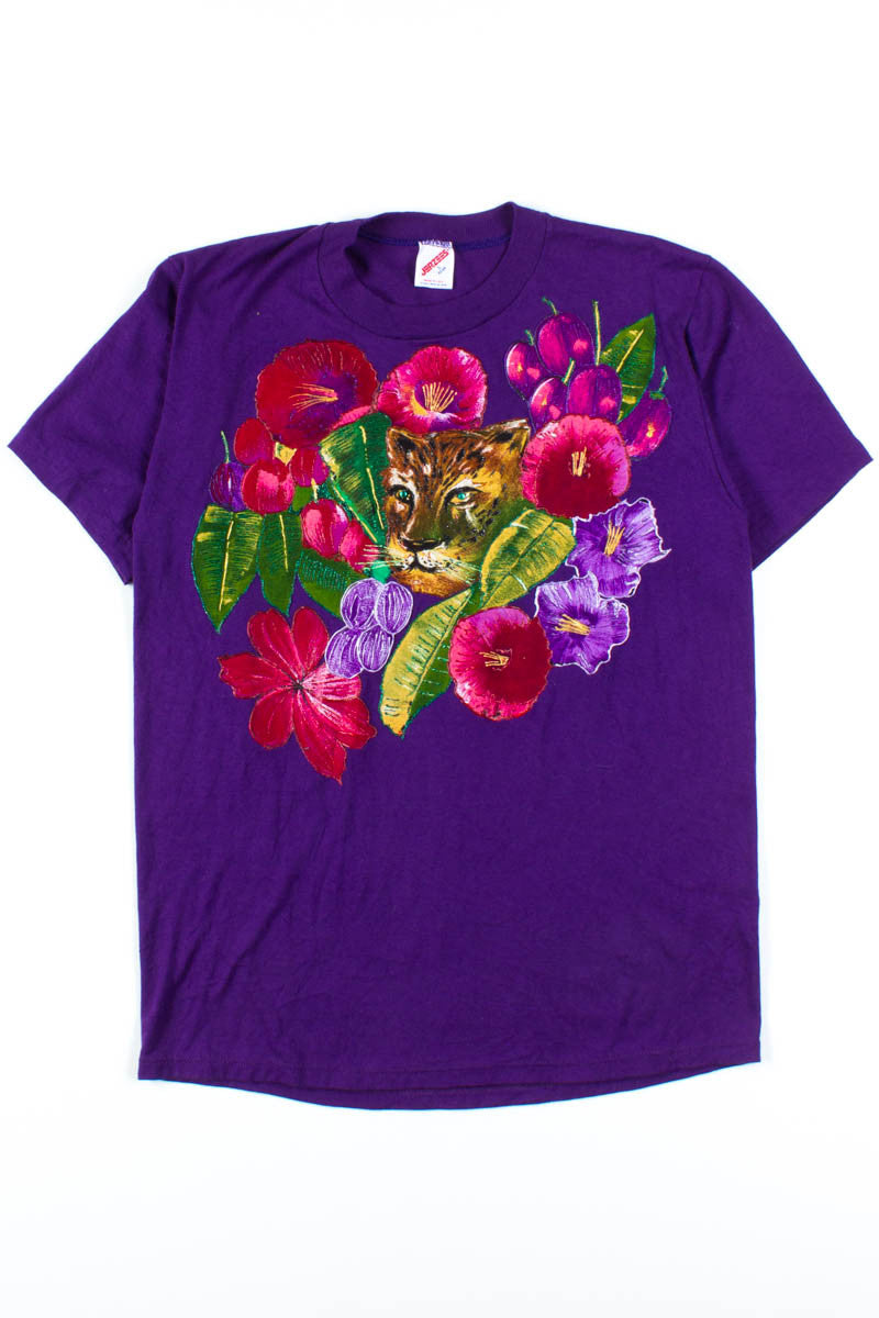 Leopard In Flowers Tee