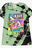 Vintage Green Beach Network "Skate Animal" Tie Dye T-Shirt (1990s)