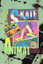 Vintage Green Beach Network "Skate Animal" Tie Dye T-Shirt (1990s)