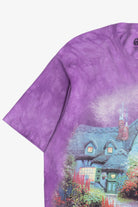 Thomas Kinkade Cottage Tie Dye T-Shirt (2020s)