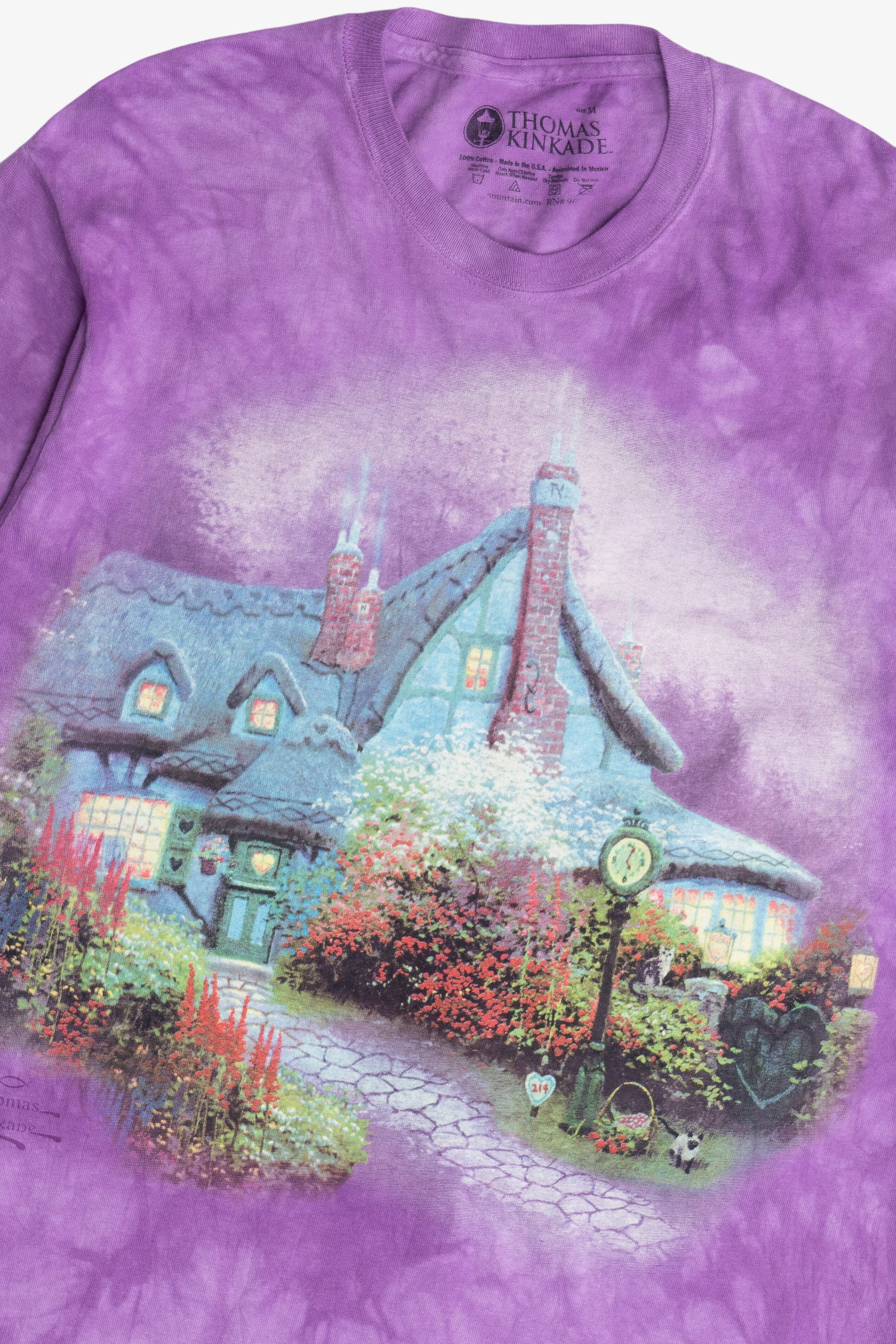 Thomas Kinkade Cottage Tie Dye T-Shirt (2020s)