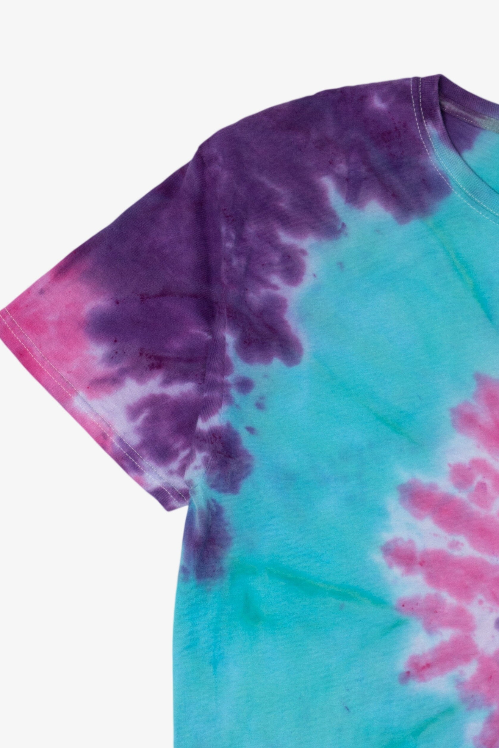 Blue Pink And Purple Swirl Tie Dye T-Shirt (2010s)