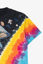 Liquid Blue Mushrooms In Space Tie Dye T-Shirt (2010s)