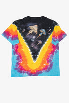 Liquid Blue Mushrooms In Space Tie Dye T-Shirt (2010s)