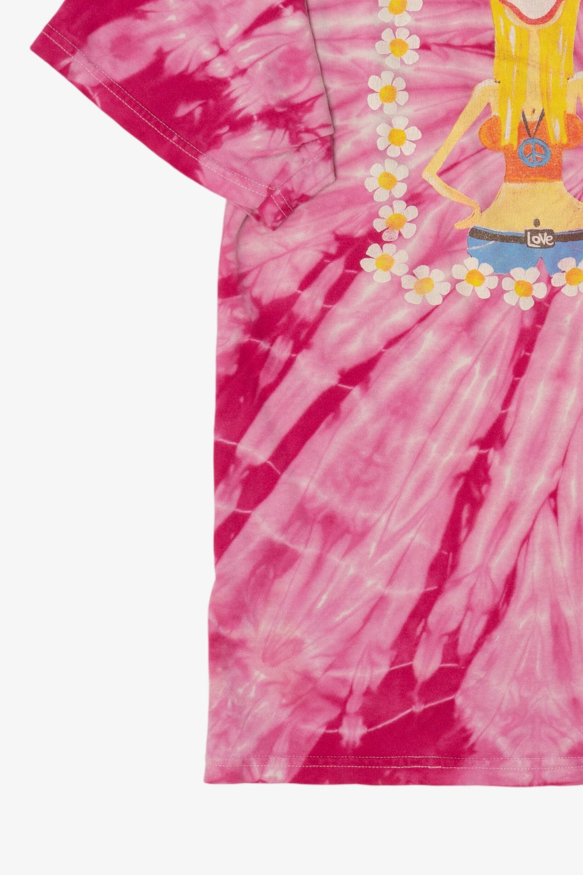 Vintage Pink Tie Dye "Peace Love Lulu's" Lucy Buffett's Lulu's T-Shirt (1990s)