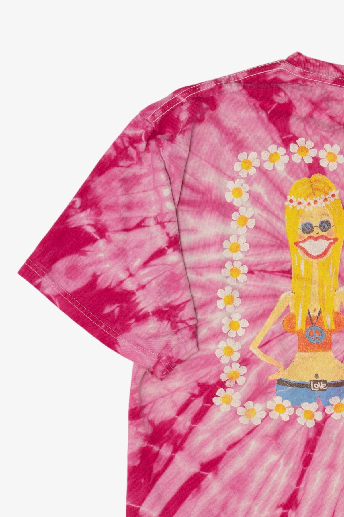 Vintage Pink Tie Dye "Peace Love Lulu's" Lucy Buffett's Lulu's T-Shirt (1990s)