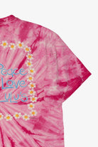 Vintage Pink Tie Dye "Peace Love Lulu's" Lucy Buffett's Lulu's T-Shirt (1990s)