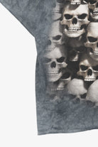 Vintage Dark Gray Pile Of Skulls Tie Dye T-Shirt (2000s)