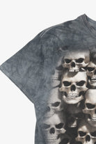 Vintage Dark Gray Pile Of Skulls Tie Dye T-Shirt (2000s)