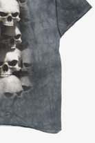 Vintage Dark Gray Pile Of Skulls Tie Dye T-Shirt (2000s)