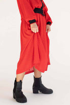 Vintage Red Hashtag Skirt Set
