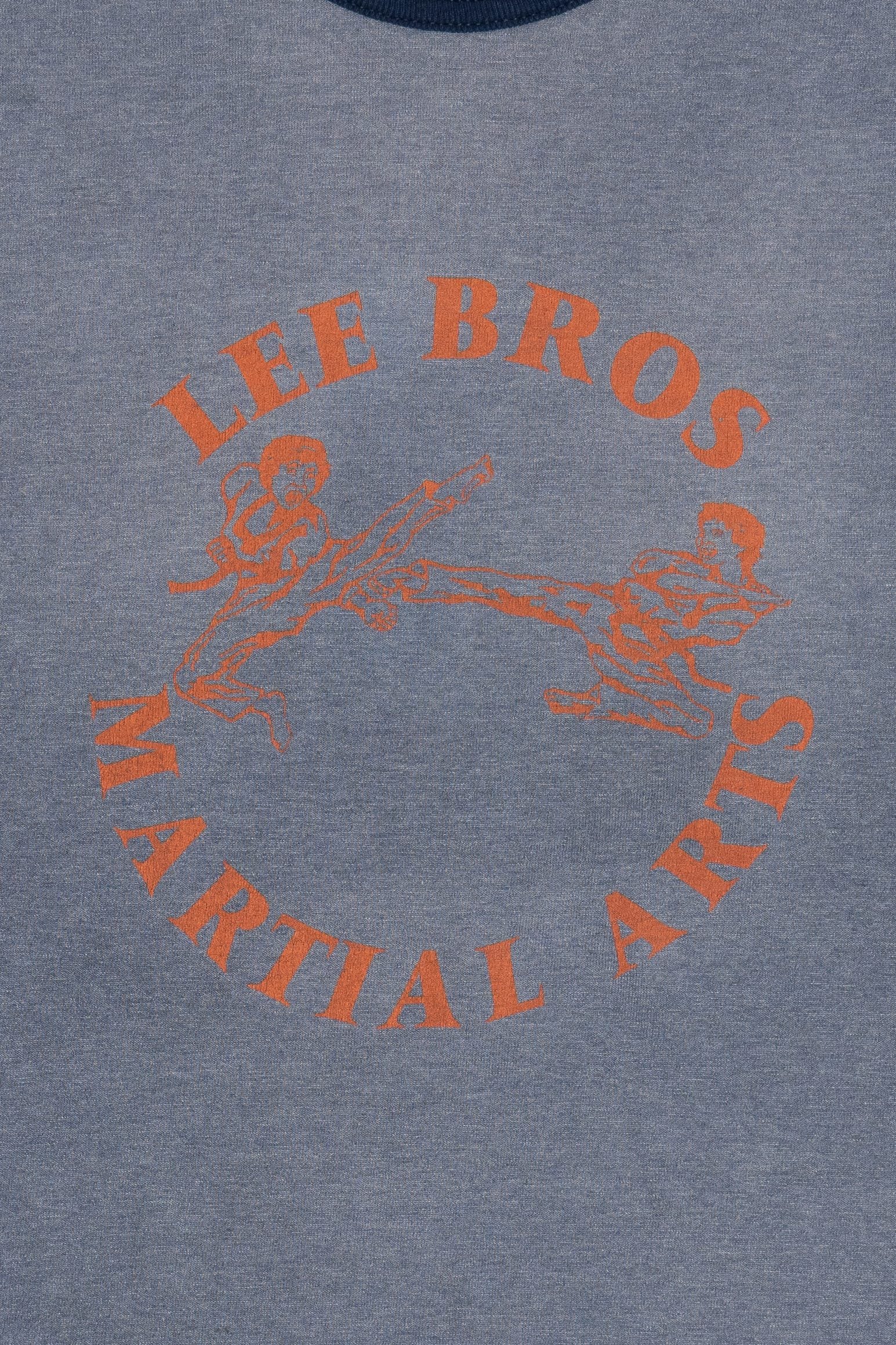 Vintage "Lee Bros Martial Arts" Sun Faded Ringer T-Shirt (1980s)