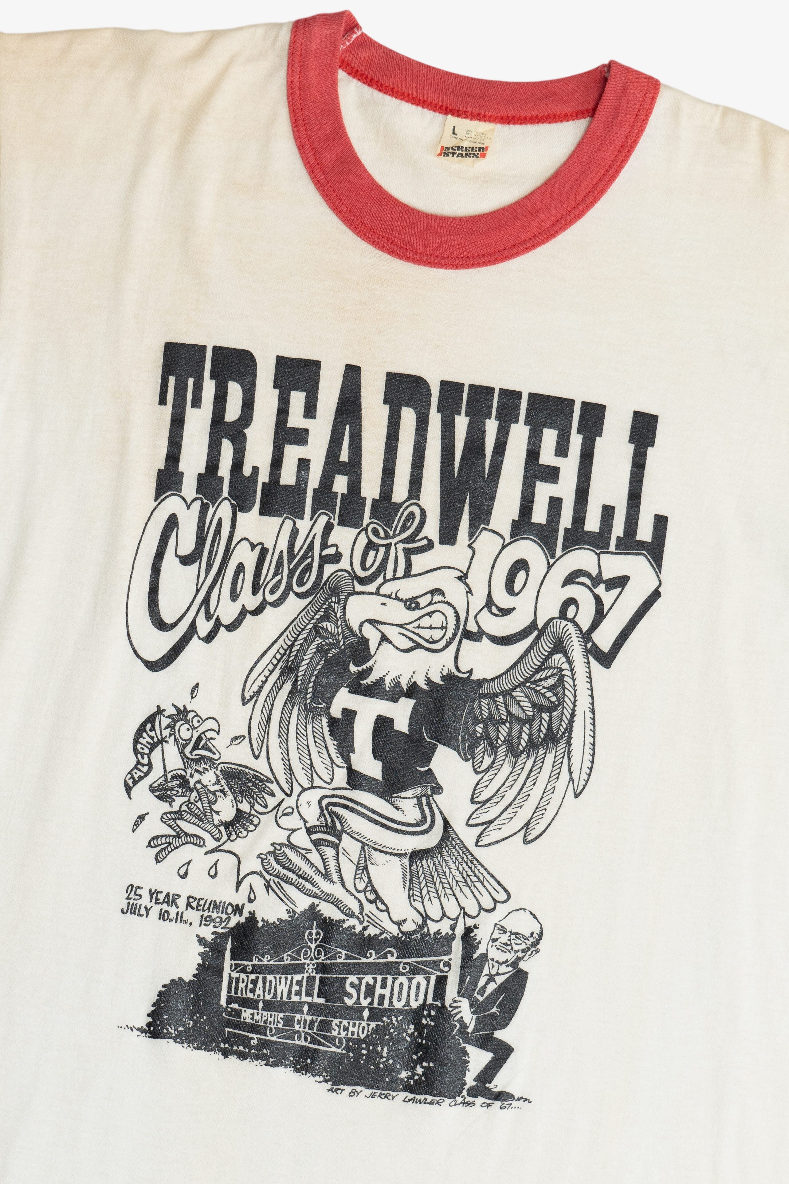 Vintage "Treadwell Class of 1967" High School Reunion T-Shirt (1990s)