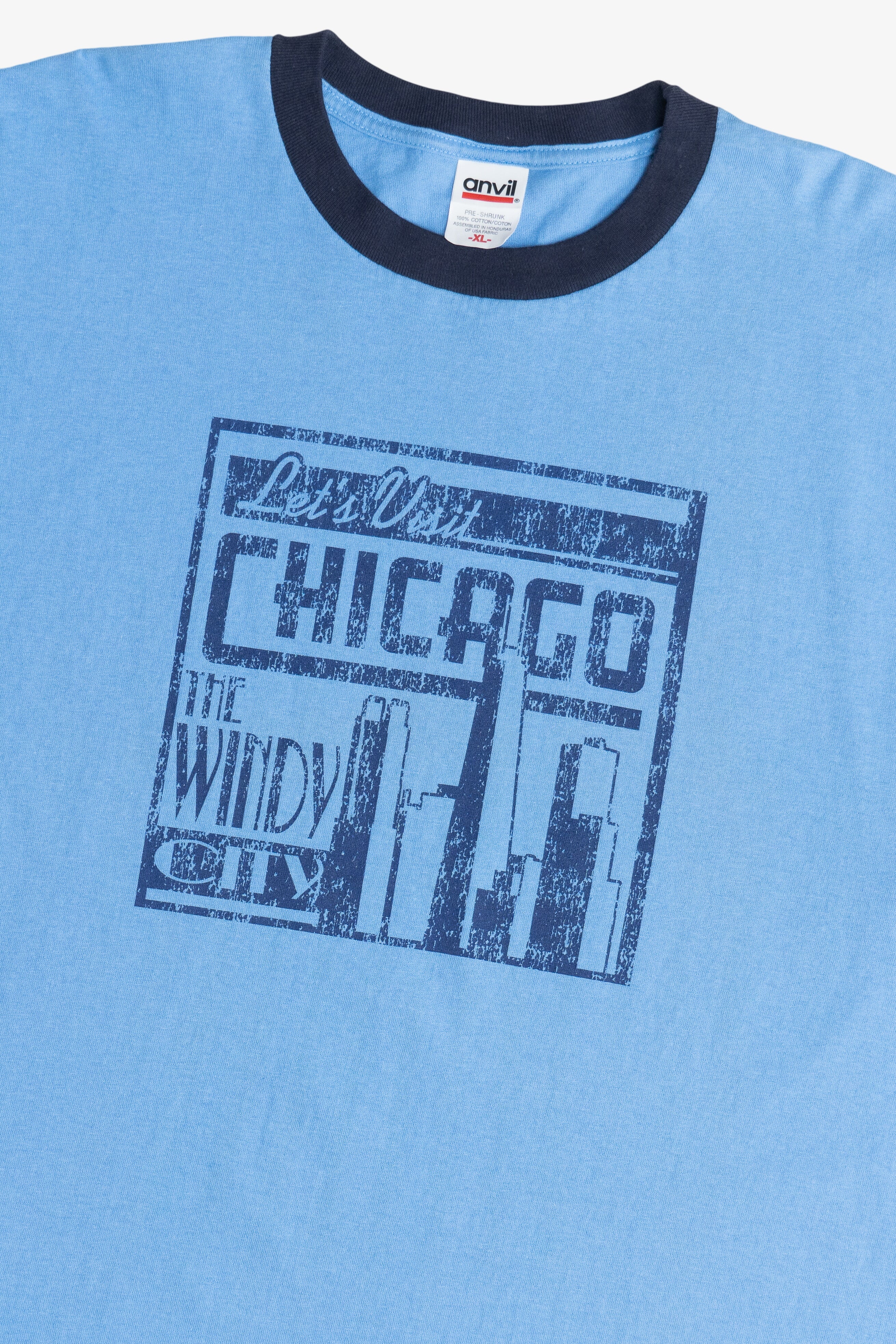 Chicago "The Windy City" Tourist Ringer T-Shirt (2010s)