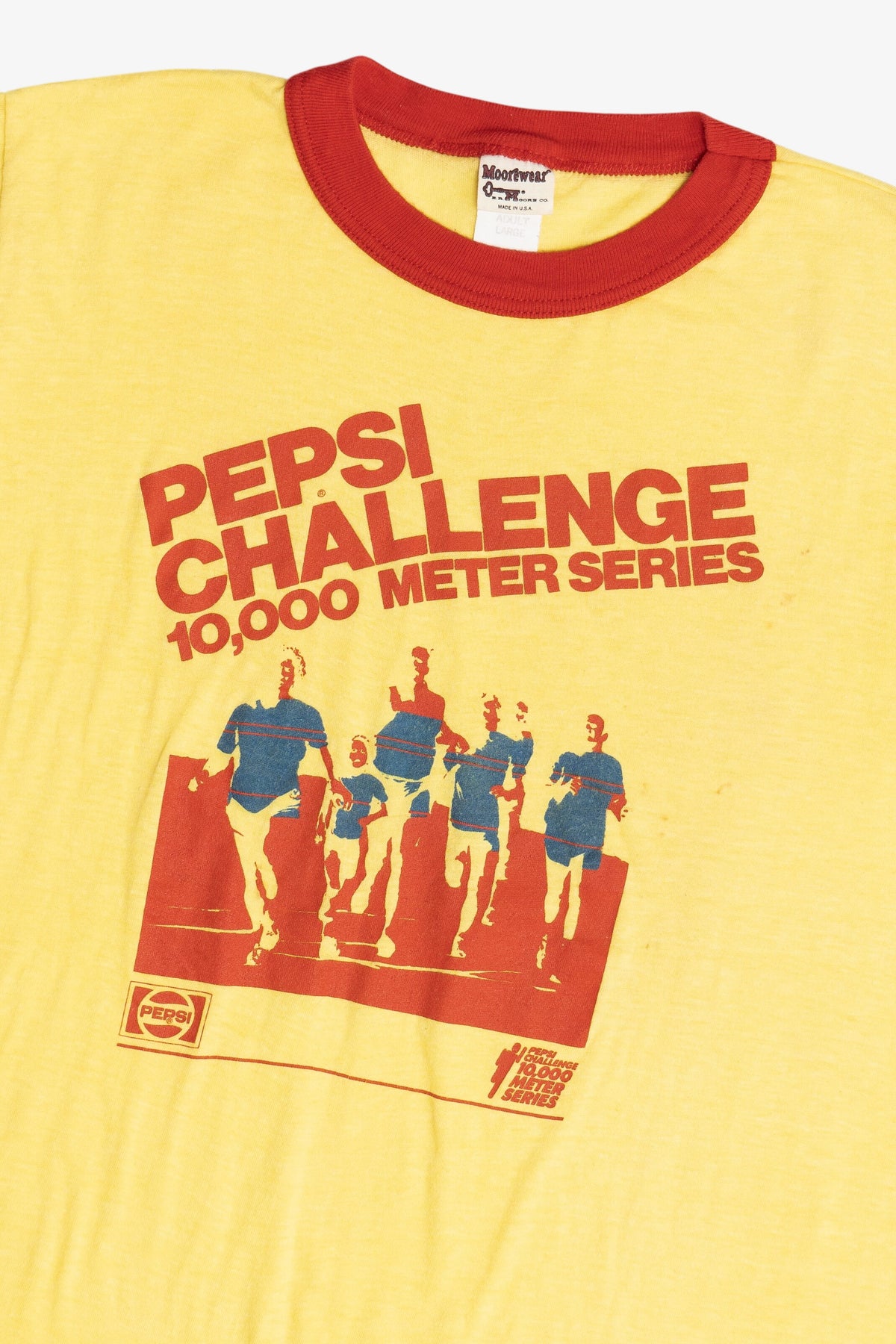 Vintage "Pepsi Challenge" 10,000 Meter Series Ringer T-Shirt (1970s)