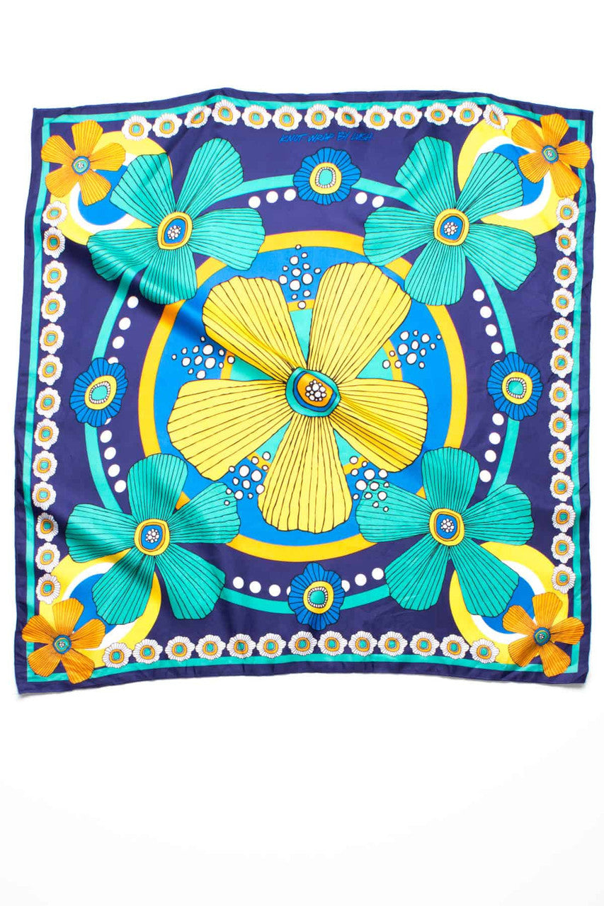 Lush Recycled Plastic Floral Hair Scarf