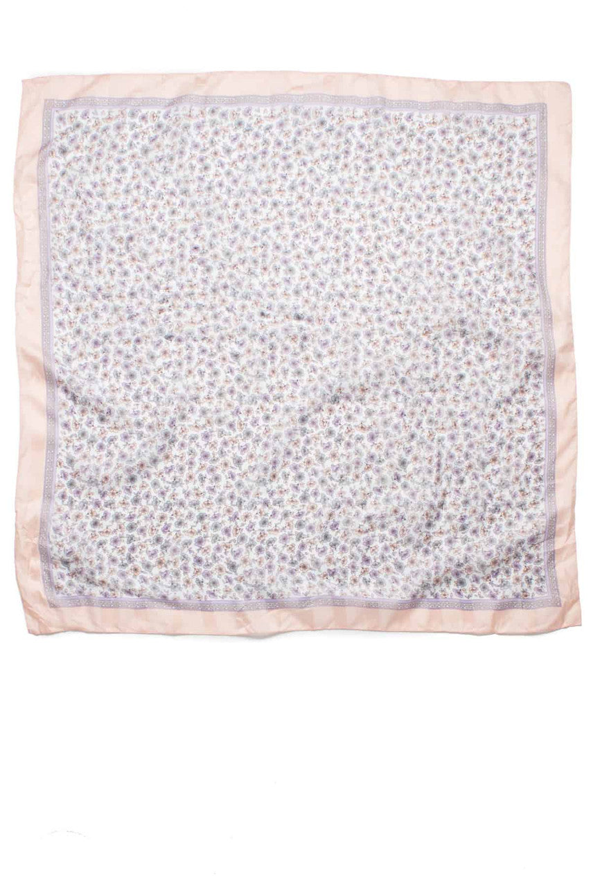 Sheer Stripes Pastel Floral Print Scarf