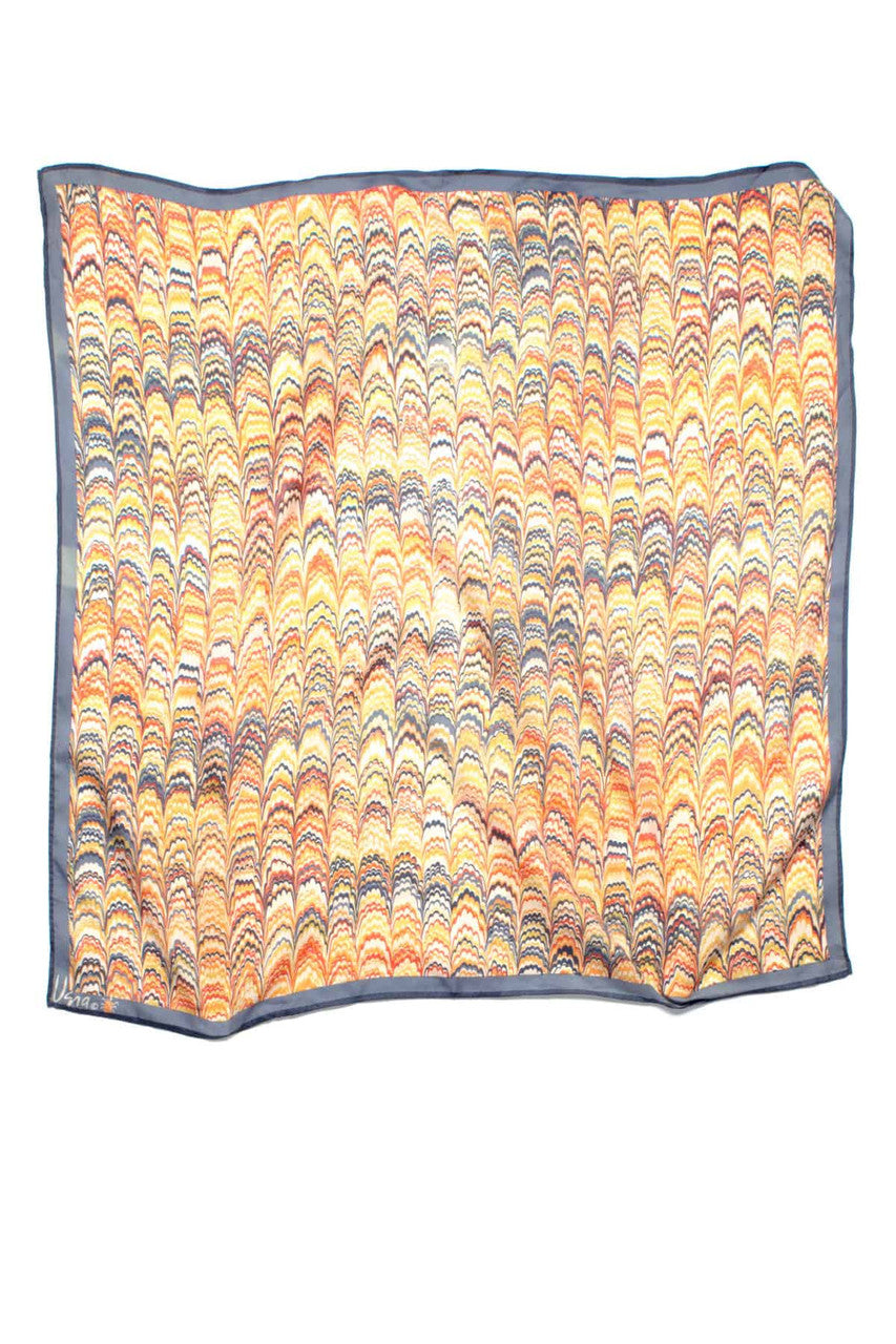 Vintage Marbled Printed Square Scarf