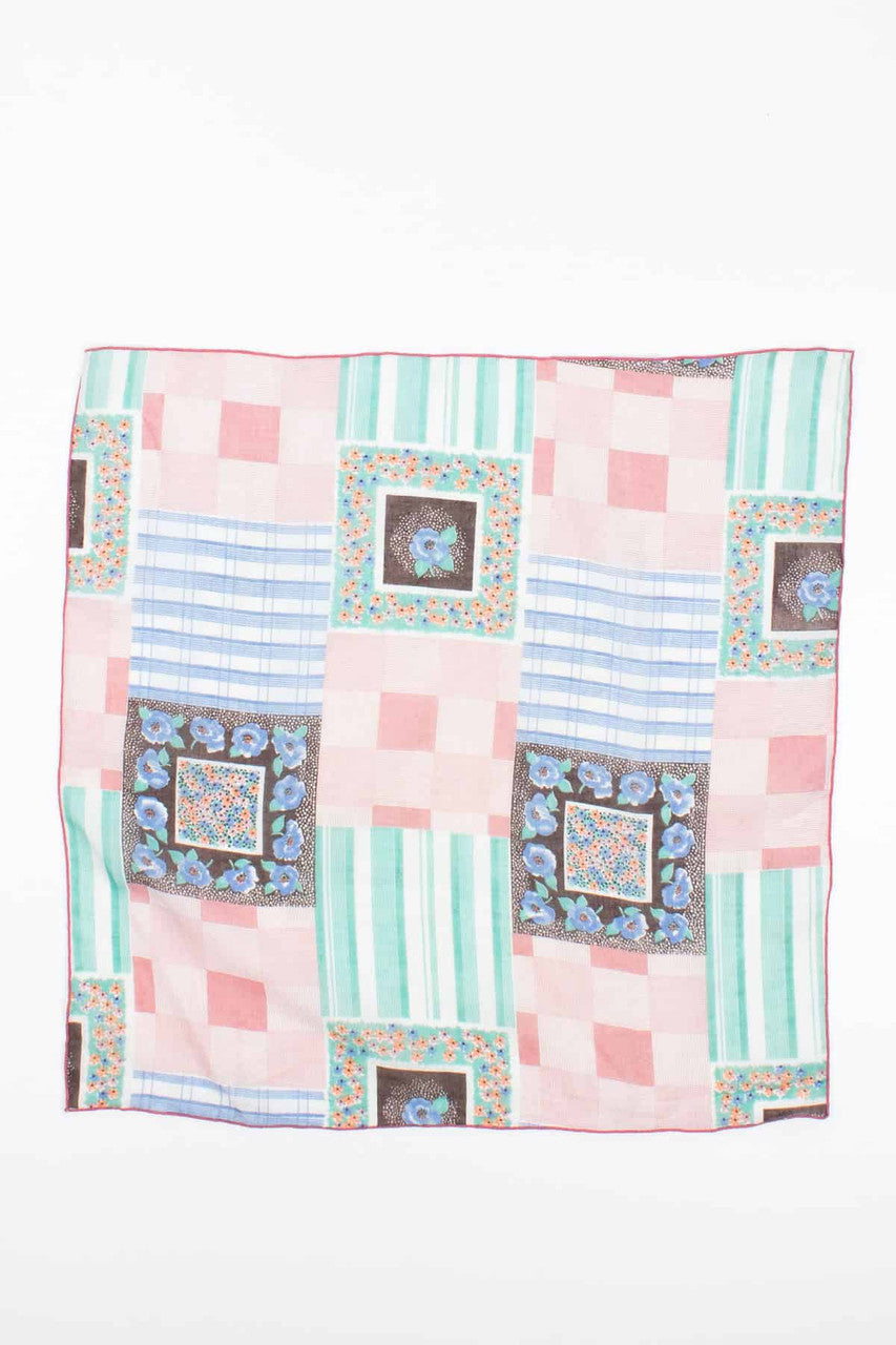 Vintage Collage Printed Bandana Scarf