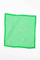 Vintage Green Striped Neck Scarf