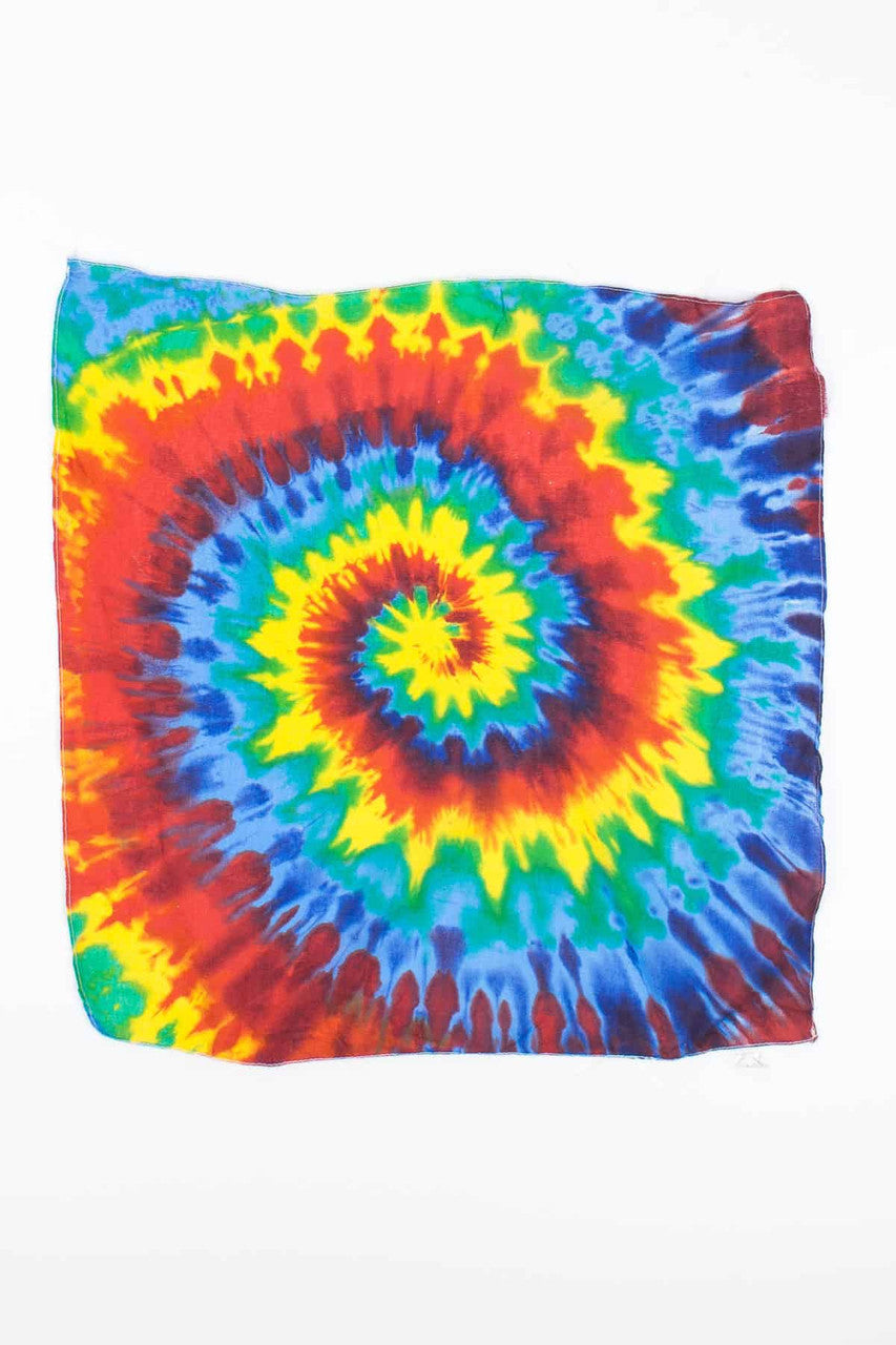Vintage Classic Spiral Tie-Dye Scarf