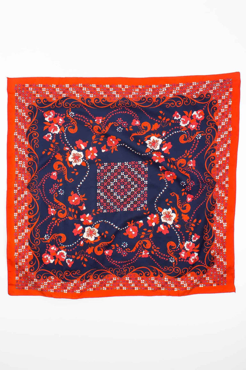Large Vintage Floral printed Scarf