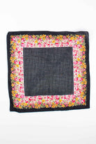 Printed Grid Contrast Floral Scarf