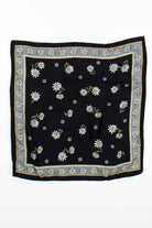 Satin Floral Printed Vintage Scarf