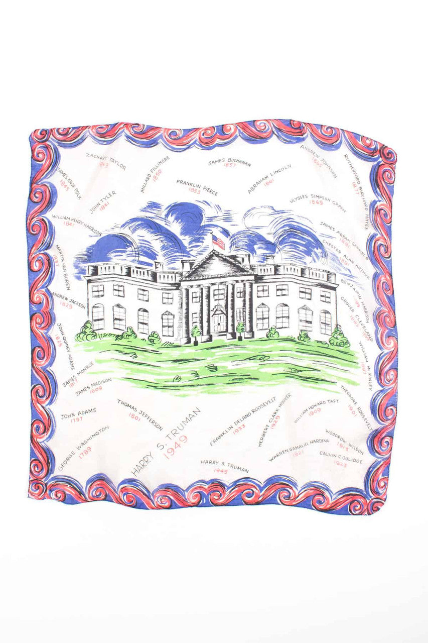 Presidents 1789-1949 Vintage Silk Scarf
