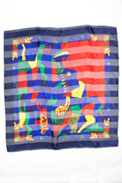 Colorful Picasso Large Vintage Scarf