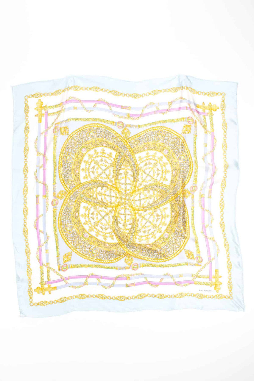 Lancel Paris Vintage Silk Scarf