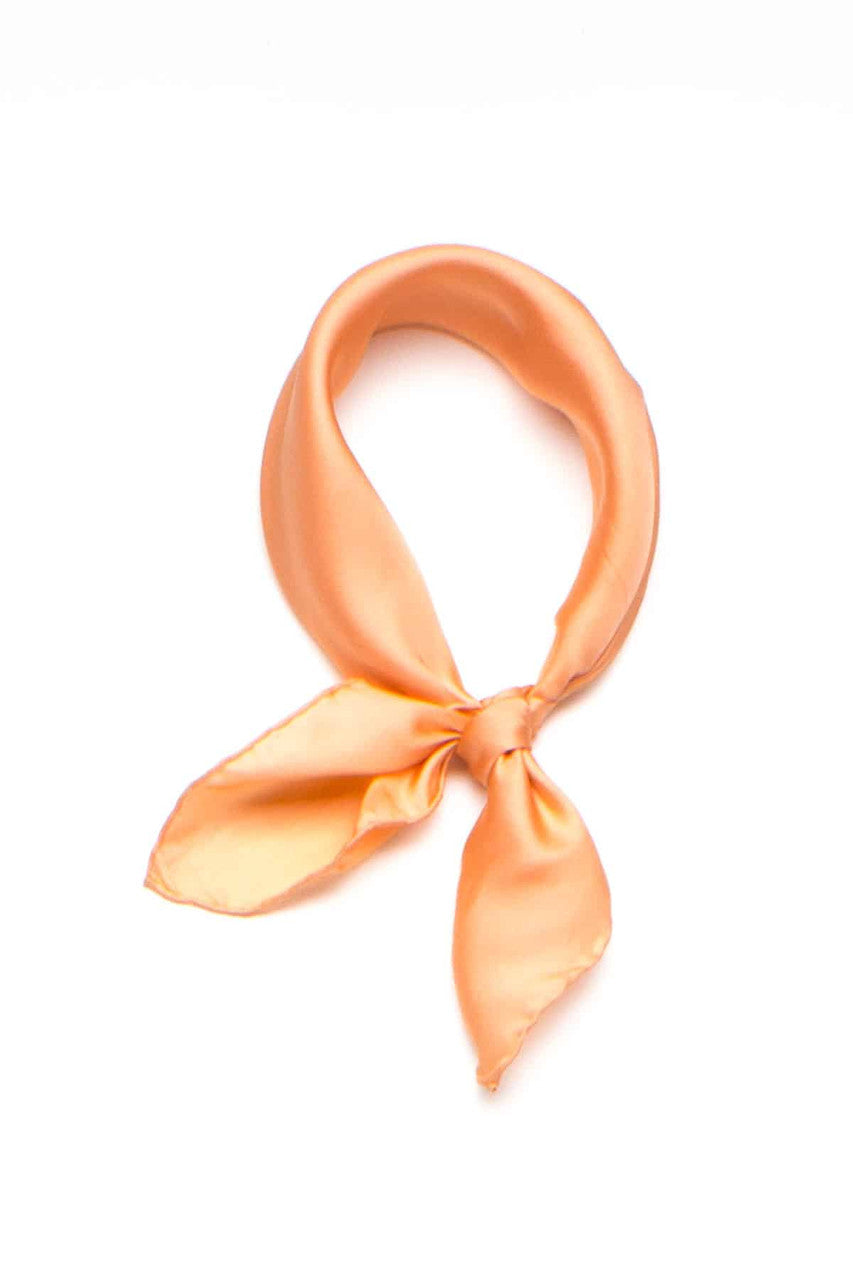 Vintage Silk Shiny Peach Neck Scarf