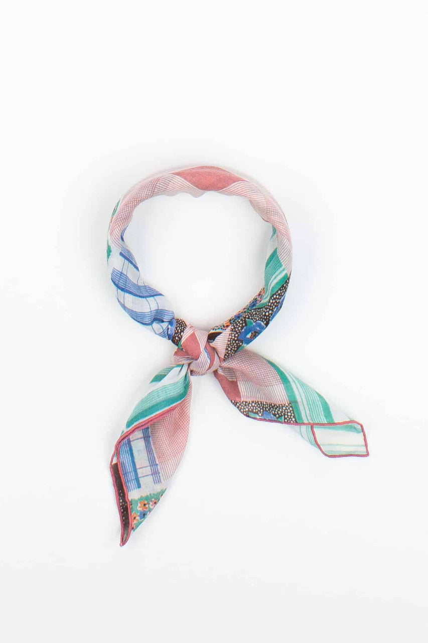 Vintage Collage Printed Bandana Scarf