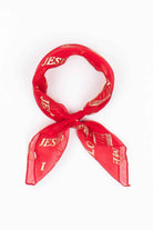 I HEART JESUS Gold Printed Vintage Sheer Scarf