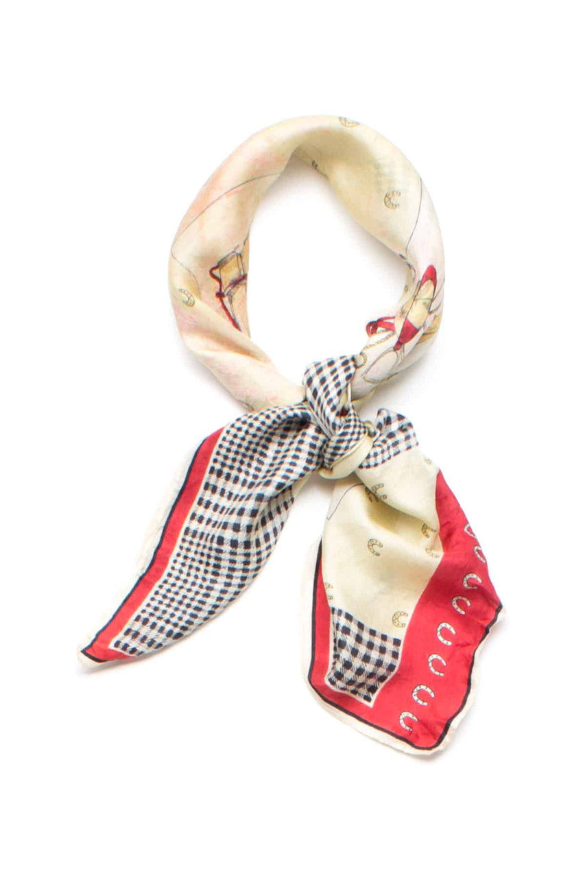 Vintage Distressed Silk Yeehaw Riding Scarf