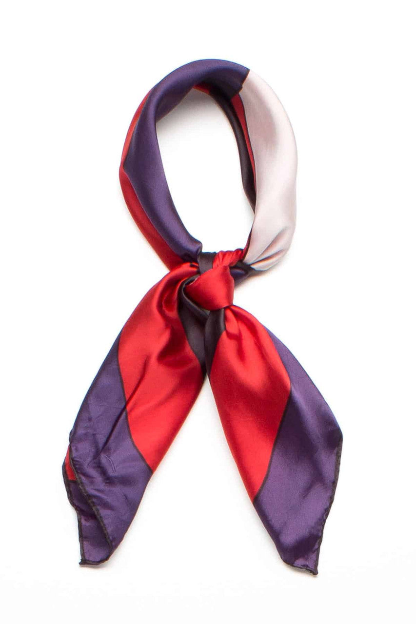Vintage Hand Printed Color Block Scarf
