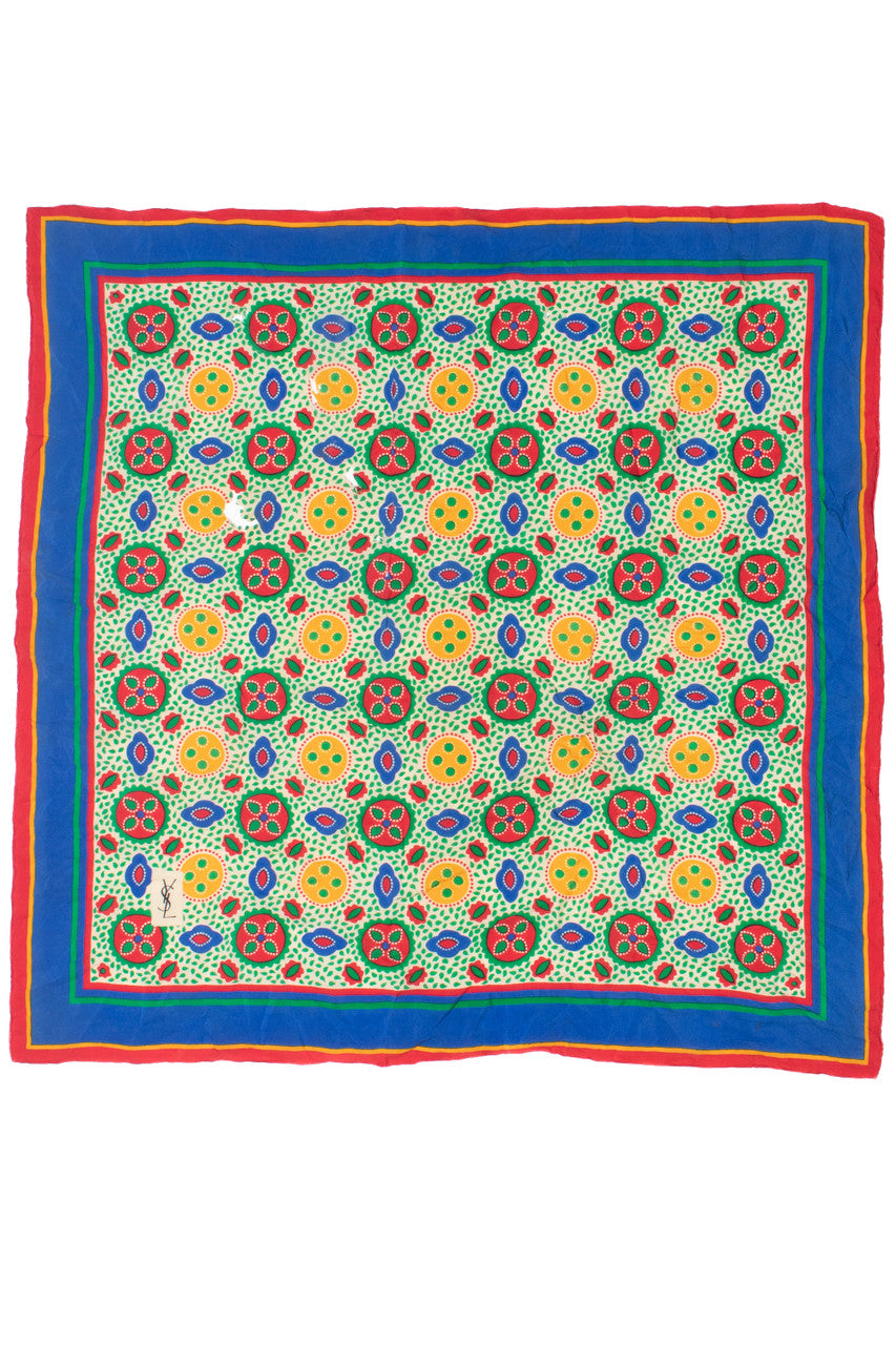 Vintage YSL Paisley Square Scarf