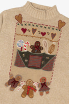 Vintage Embroidered Gingerbread Baker Sweater (1990s)