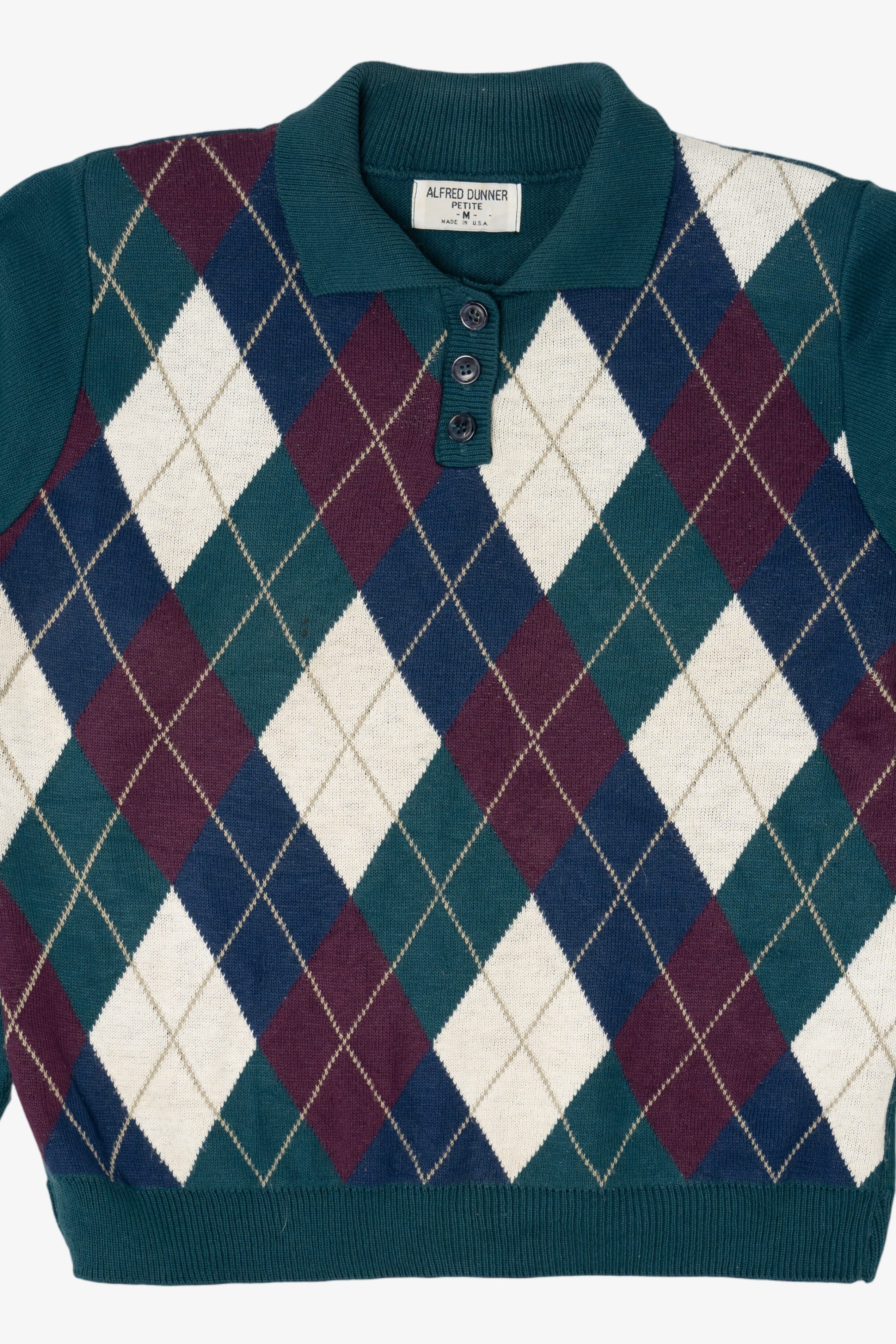 Vintage Alfred Dunner Argyle Sweater (1990s)