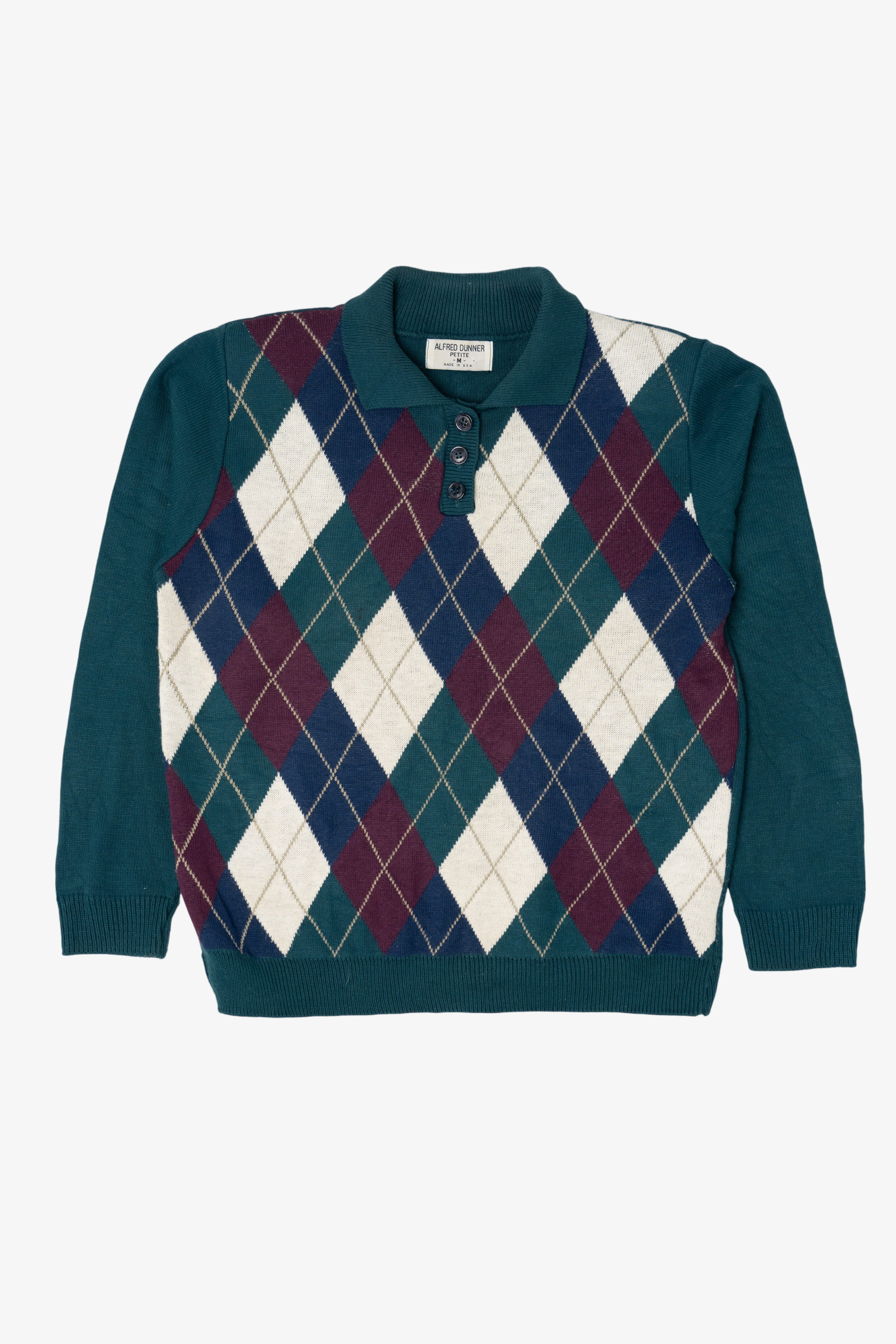 Vintage Alfred Dunner Argyle Sweater (1990s)