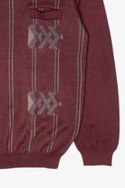 Vintage Red Noblex Quarter-Zip Sweater (1990s)