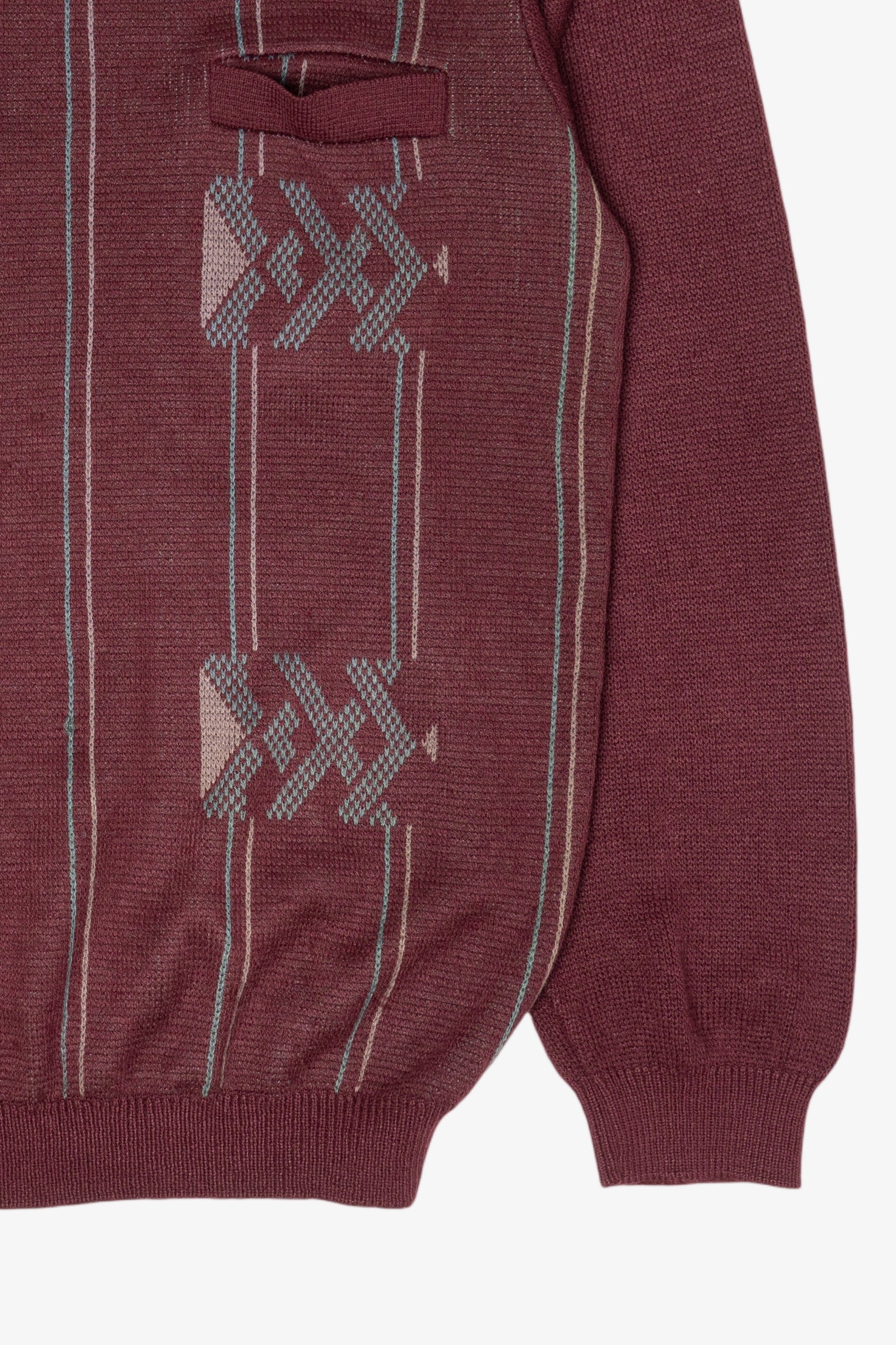 Vintage Red Noblex Quarter-Zip Sweater (1990s)